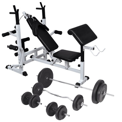 Banc d'entraînement avec support de poids jeu d'haltères Muscle Forge