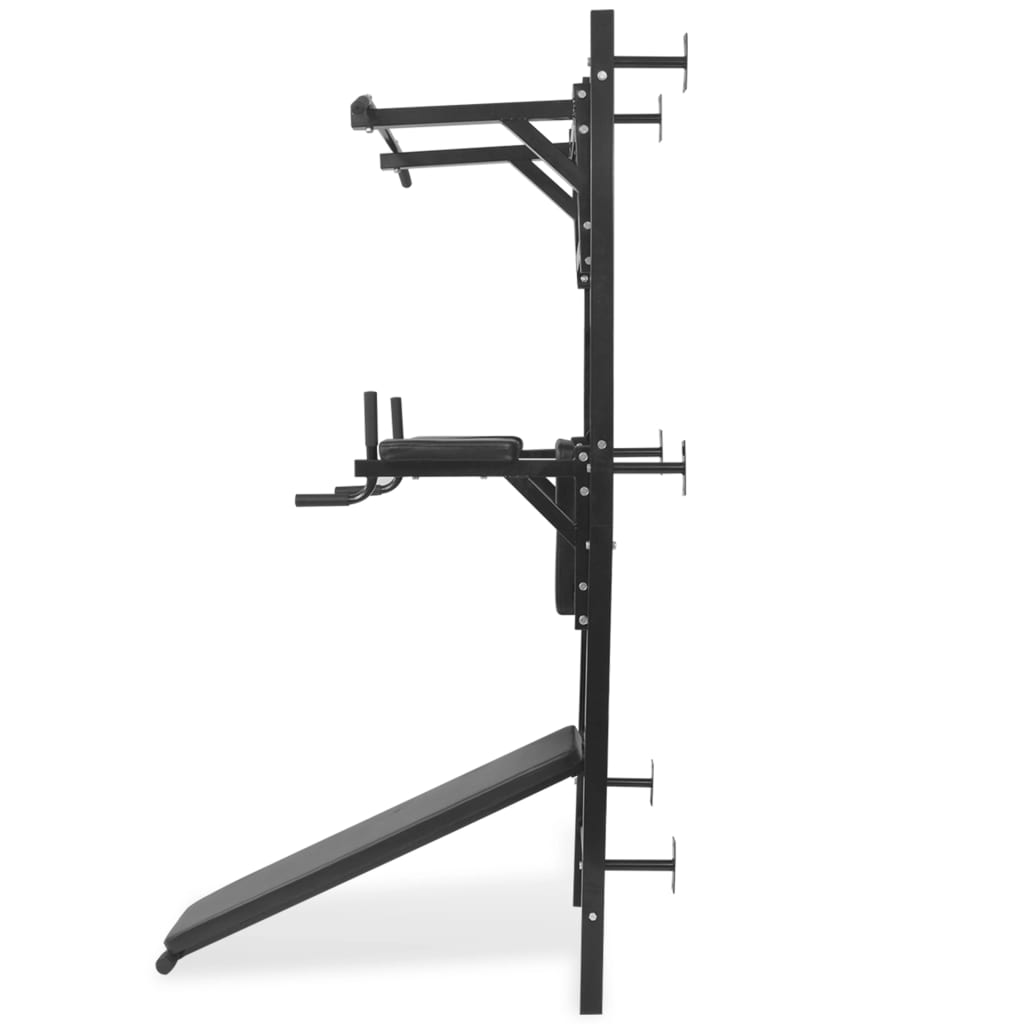 Tour de musculation murale multifonctions noire Muscle Forge