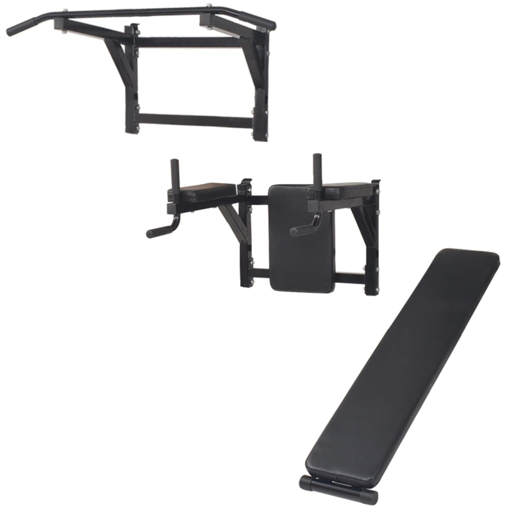 Tour de musculation murale multifonctions noire Muscle Forge
